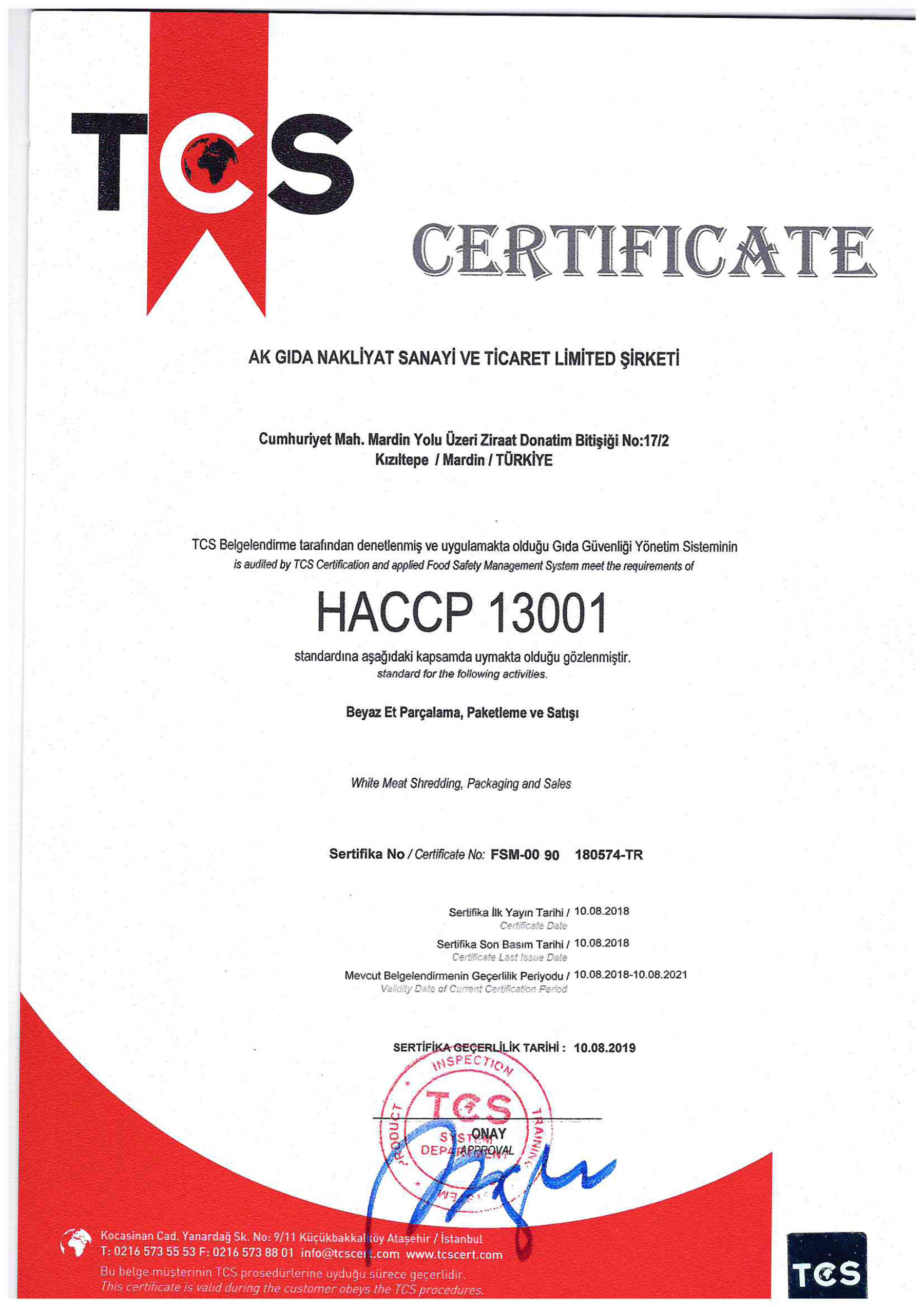 HACCP 13001