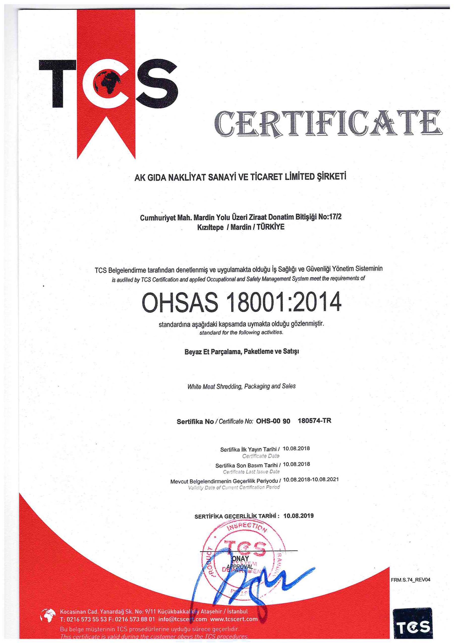 OHSAS 18001:2014